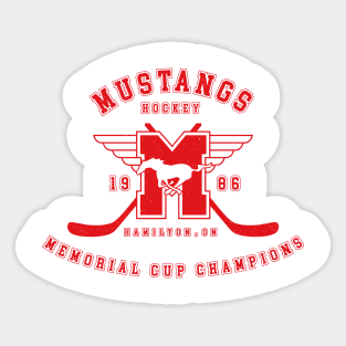 Mustangs Hockey - Memorial Cup Champions (red) Sticker